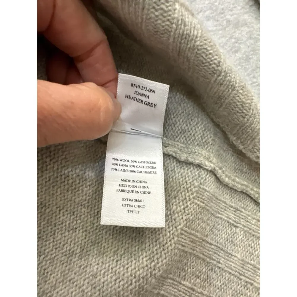 New Rails Joanna Heather Grey Sweater Cashmere/Wool blend size XS - Picture 8 of 13